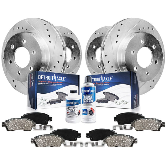 Detroit Axle - Brake Kit for Chevy Trailblazer GMC Envoy Buick Rainier Isuzu Ascender Bravada Replacement 12 inch Front & 12.8 i